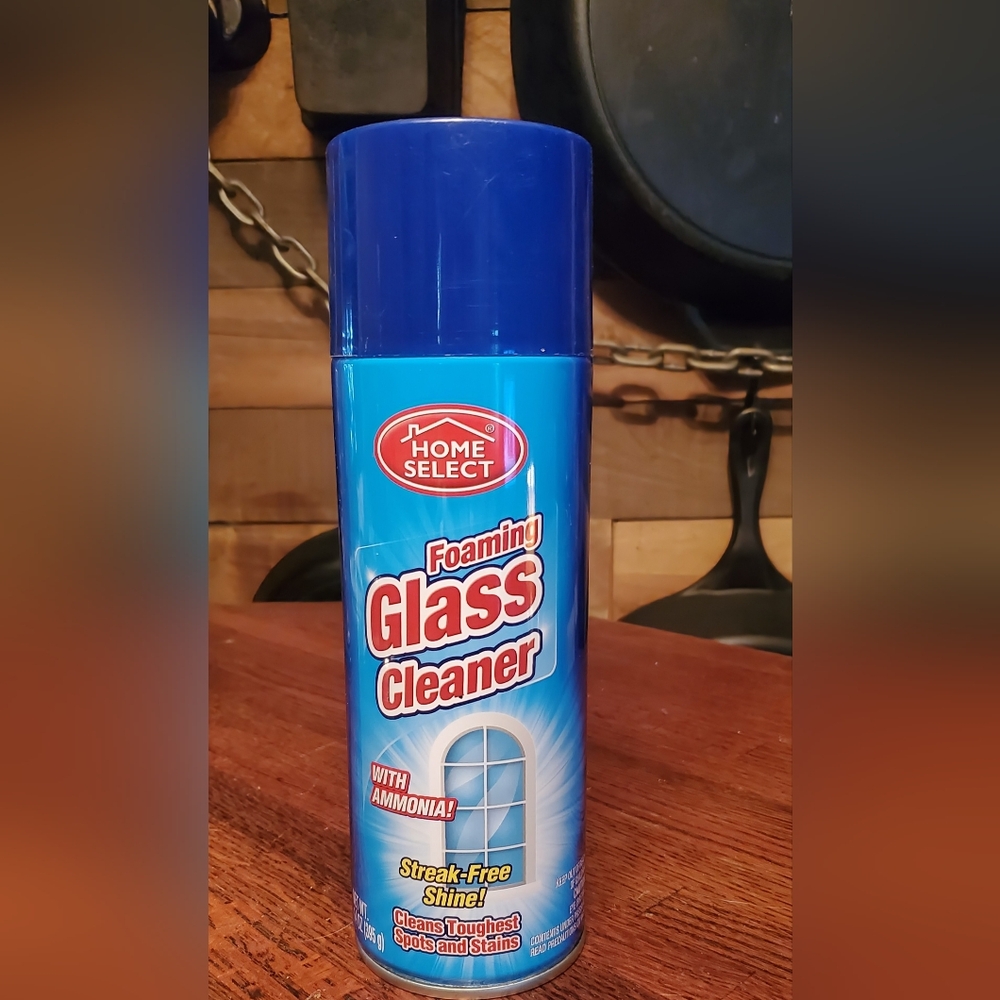 HIDE AWAY Home Select Foaming Glass Cleaner.